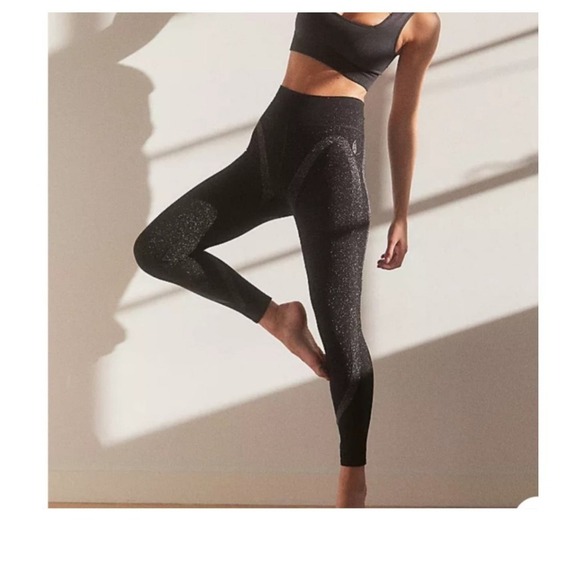 Free People | FP Movement Sparkle Lurex Athletic Workout Leggings High Waist - Picture 5 of 9